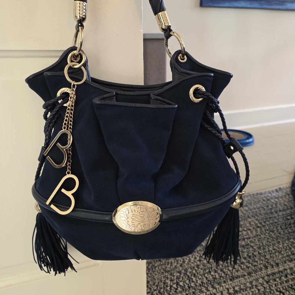 Authentic LANCEL BB Brigitte Bardot Bag Navy